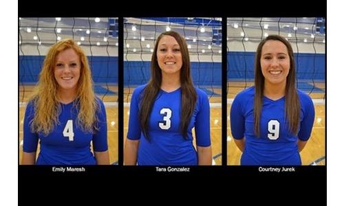 Three Peru State Volleyball Players Honored