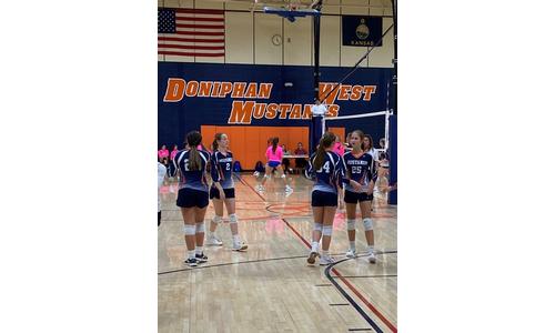 Doniphan West Sweeps Home Tri on Senior Night