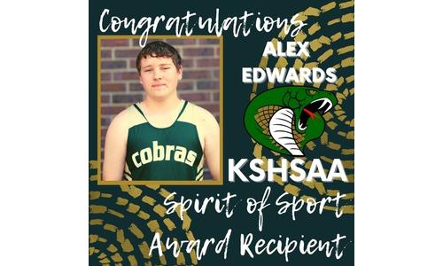 Jackson Heights' Alex Edwards Named KSHSAA Spirit of Sport and Heart of the Arts Award Winner