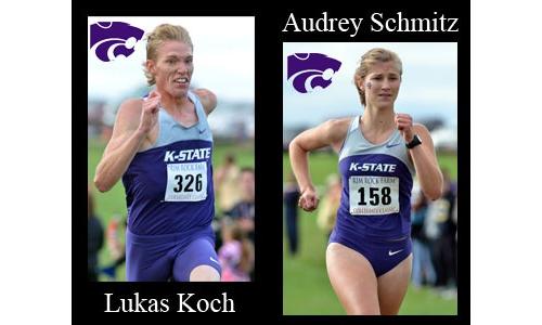 Former, Centralia Panther Lukas Koch and Axtell Eagle, Audrey Schmitz Continuing Cross Country Careers at K-State
