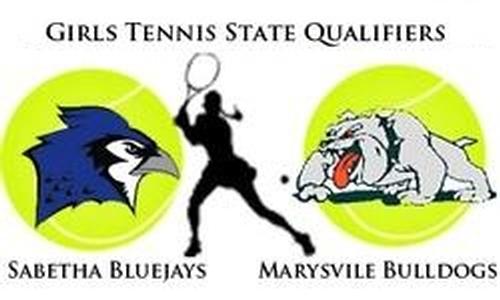 Six Sabetha Bluejays & Six Marysville Bulldogs Qualfiy for 3-2-1A Girl's Tennis State Competition